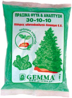 Κρυσταλλικό λίπασμα για Πράσινα φυτά και Ανάπτυξη '30-10-10' 500 g